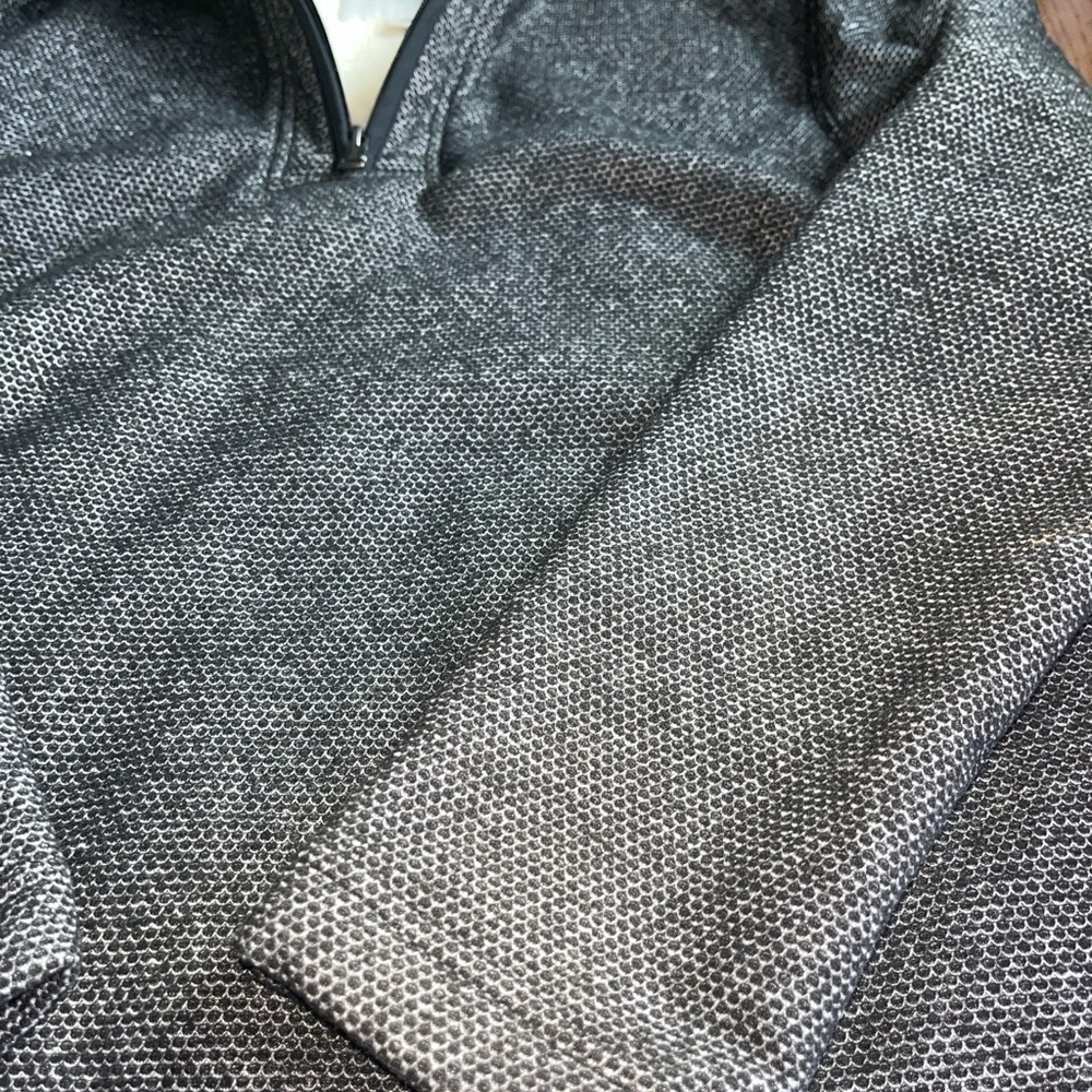 Orvis Men's Size M Pullover Sweater Quarter Zip Sherpa Lined Warm Gray Medium - Picture 4 of 5